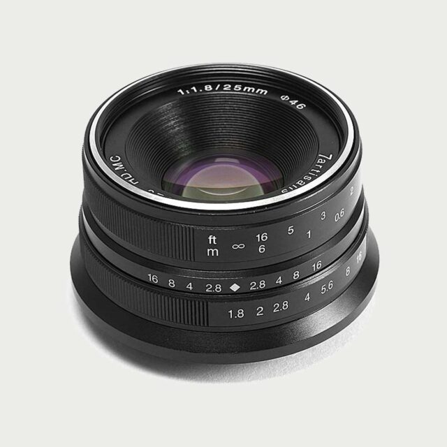 25mm F1.8 manuell linse bokeh