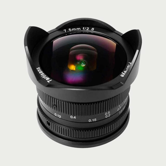 Super vidvinkel 7.5mm arkitekturlinse manuell