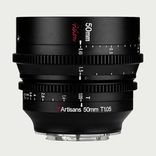 50mm Cinemalinse de-clicked t1.05 aps-c kamera