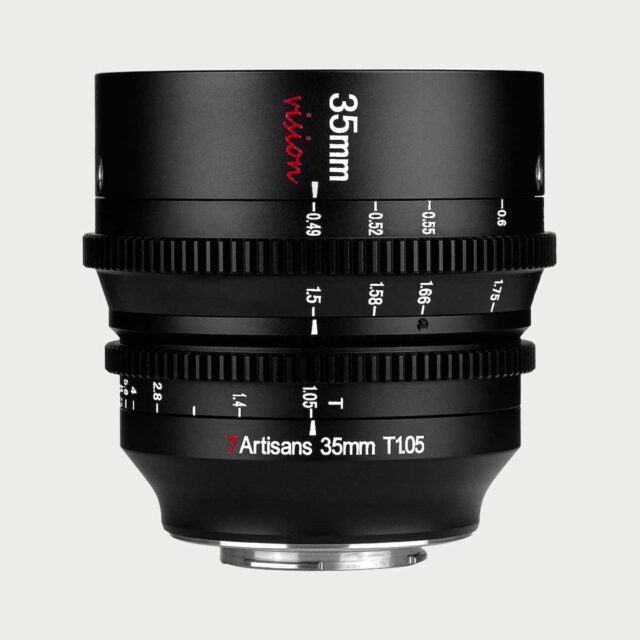 35mm Cinemalinse de-clicked t1.05 aps-c kamera