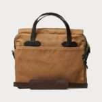 Twill breifcase messenger premium koffert khaki brun