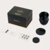 Cinemalinse for fullformat fra 7artisans 85mm T2 innhold i esken. unboxing