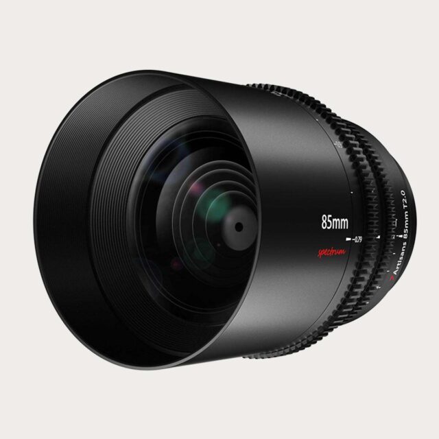 Cinemalinse for fullformat fra 7artisans 85mm T2 sett fra siden