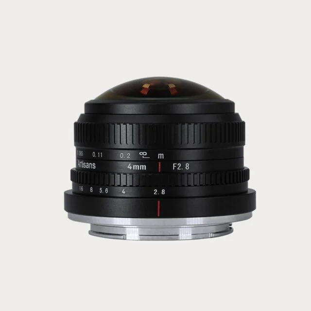 7Artisans 4mm F2.8 fisheye-objektiv med buet frontlinse