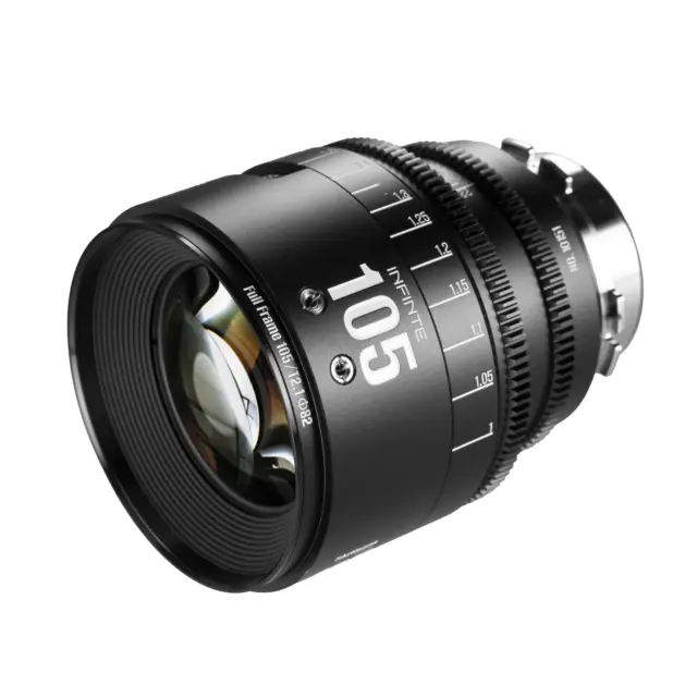 7Artisans INFINTE 105mm T2.1 – produktbilde – Svart / PL